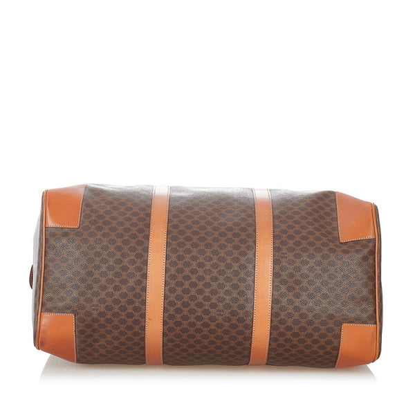 セリーヌ マカダム ブラウン PVC レザー ボストンバッグ レディース CELINE 【中古】