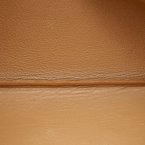 セリーヌ ベージュ ブラック レザー クラッチバッグ レディース CELINE 【中古】