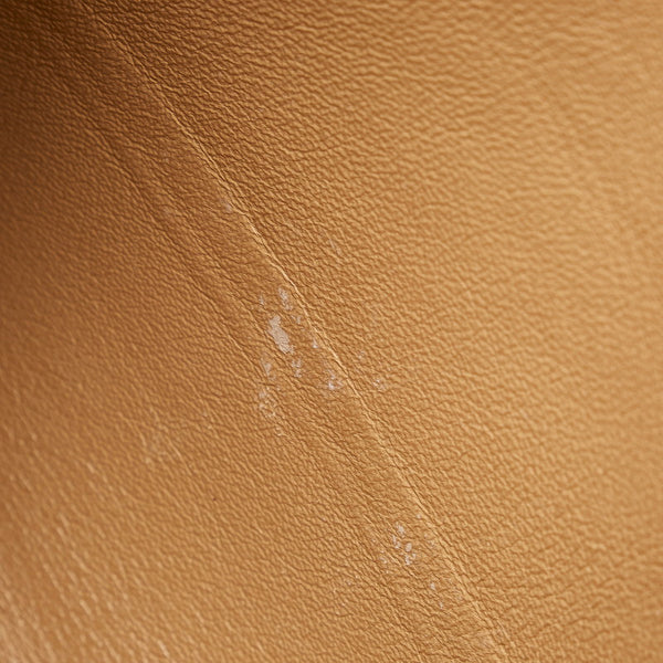 セリーヌ ベージュ ブラック レザー クラッチバッグ レディース CELINE 【中古】