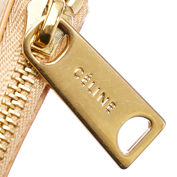 セリーヌ ベージュ ブラック レザー クラッチバッグ レディース CELINE 【中古】