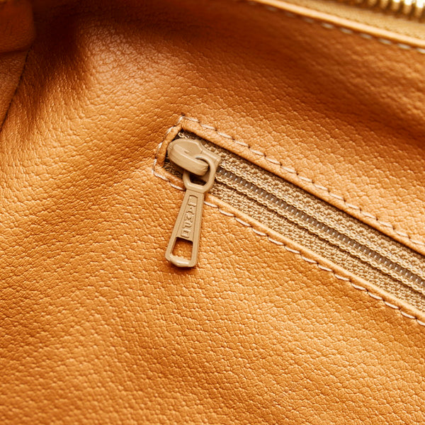 セリーヌ マカダム ブラウン PVC レザー ハンドバッグ ミニボストン レディース CELINE 【中古】