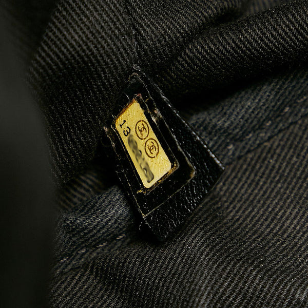 シャネル ニュートラベルライン トートバッグ ブラック ナイロン レザー レディース CHANEL 【中古】