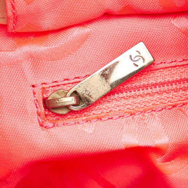 シャネル カンボンライン ホワイト ブラック レザー トートバッグ レディース CHANEL 【中古】