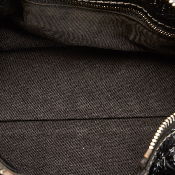 クロエ パディントン ブラック エナメル レザー ハンドバッグ レディース Chloe 【中古】