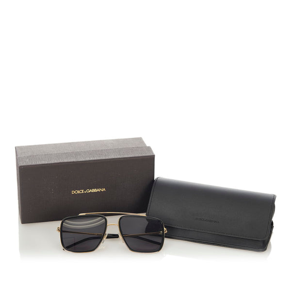 ドルチェアンドガッバーナ サングラス ブラック プラスチック メッキ レディース DOLCE&GABBANA 【中古】