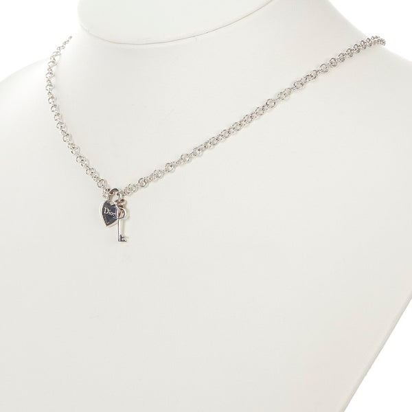 クリスチャンディオール シルバー メタル ネックレス レディース Christian Dior 【中古】