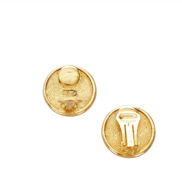 クリスチャンディオール ゴールド メッキ ロゴ イヤリング レディース Christian Dior 【中古】