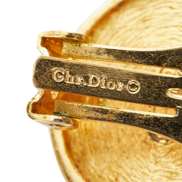 クリスチャンディオール ゴールド メッキ ロゴ イヤリング レディース Christian Dior 【中古】