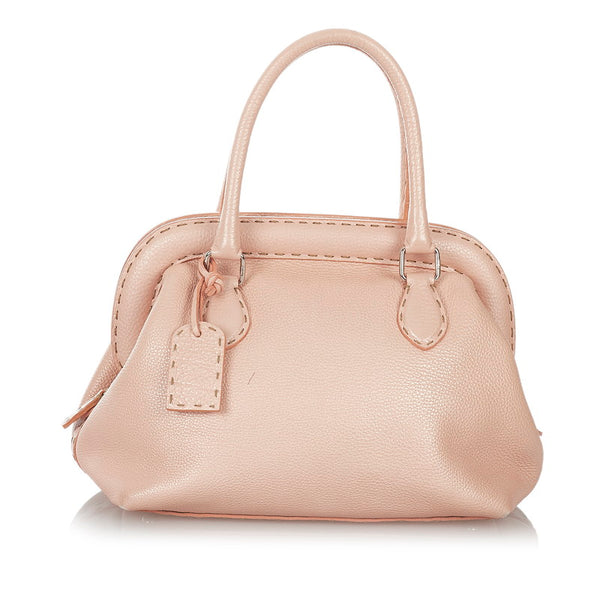 フェンディ セレリア ハンドバッグ 8BN127 ピンク レザー レディース FENDI 【中古】
