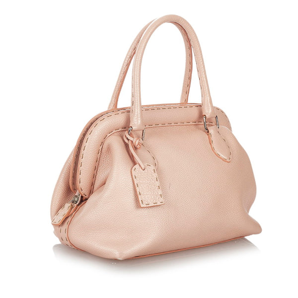フェンディ セレリア ハンドバッグ 8BN127 ピンク レザー レディース FENDI 【中古】