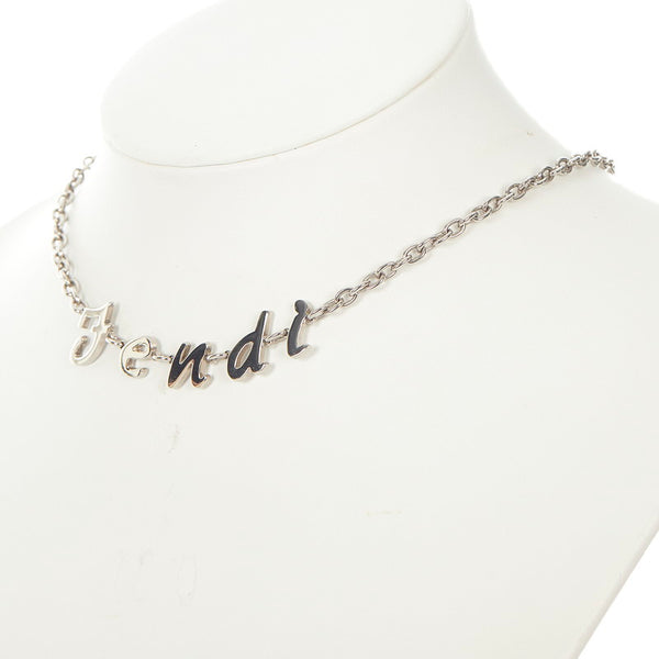 フェンディ シルバー メタル ネックレス レディース FENDI 【中古】