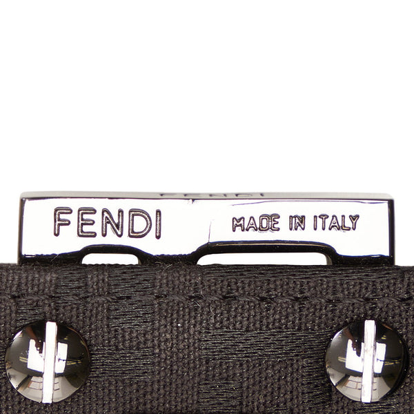 フェンディ ズッキーノ マンマバケット 8BR002 ブラック キャンバス ワンショルダー レディース FENDI 【中古】