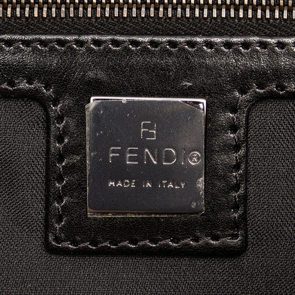 フェンディ ズッキーノ マンマバケット 8BR002 ブラック キャンバス ワンショルダー レディース FENDI 【中古】