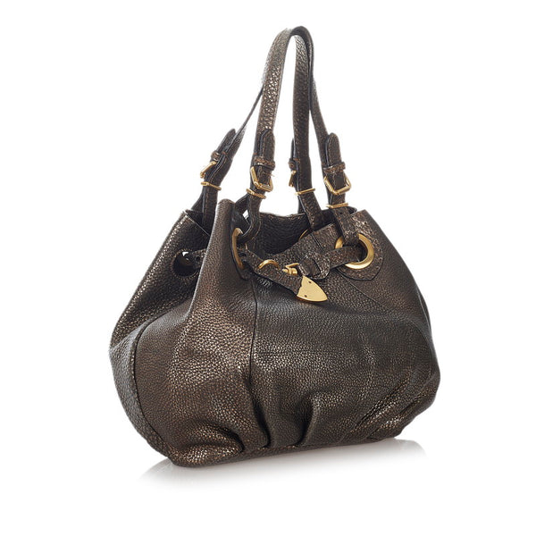 フェンディ トートバッグ 8BR595 ゴールド レザー メッキ レディース FENDI 【中古】