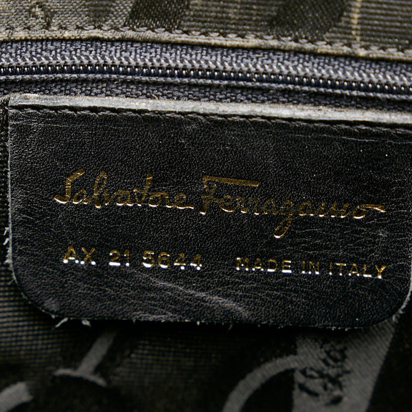 サルヴァトーレフェラガモ ガンチーニ AX 21 5644 ブラック レザー ハンドバッグ ショルダーバッグ 2WAY レディース Salvatore Ferragamo 【中古】