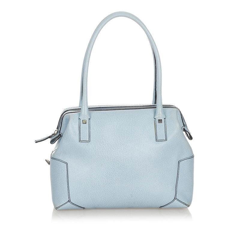 サルヴァトーレフェラガモ ハンドバッグ AQ-21 1204 ライトブルー レザー レディース Salvatore Ferragamo 【中古】