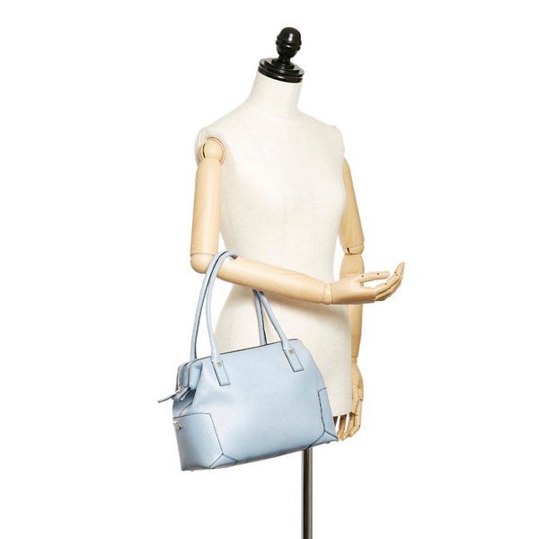 サルヴァトーレフェラガモ ハンドバッグ AQ-21 1204 ライトブルー レザー レディース Salvatore Ferragamo 【中古】