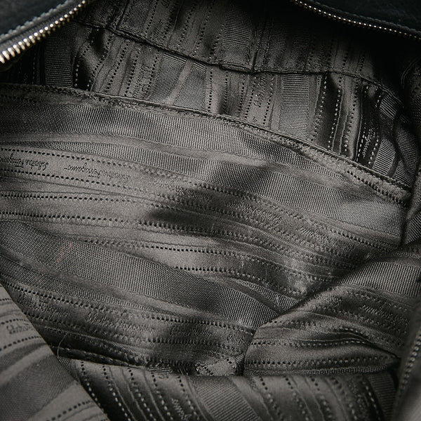 サルヴァトーレフェラガモ ダブルガンチーニ DY-21 B355 ブラック レザー ハンドバッグ レディース Salvatore Ferragamo 【中古】