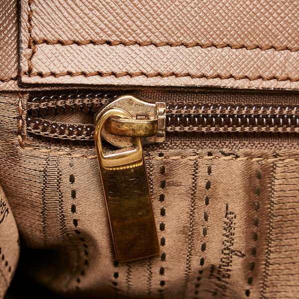 サルヴァトーレフェラガモ ガンチーニ チェーン ショルダーバッグ ブラウン レザー レディース Salvatore Ferragamo 【中古】