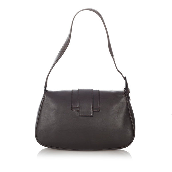 サルヴァトーレフェラガモ ヴァラ AU-21-2849 ブラウン レザー ショルダーバッグ レディース Salvatore Ferragamo 【中古】