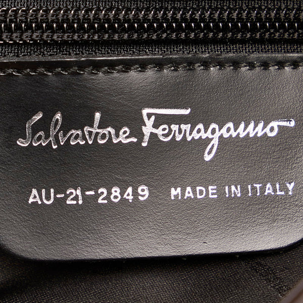 サルヴァトーレフェラガモ ヴァラ AU-21-2849 ブラウン レザー ショルダーバッグ レディース Salvatore Ferragamo 【中古】