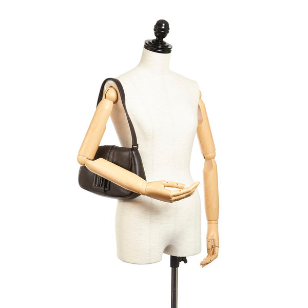 サルヴァトーレフェラガモ ヴァラ AU-21-2849 ブラウン レザー ショルダーバッグ レディース Salvatore Ferragamo 【中古】