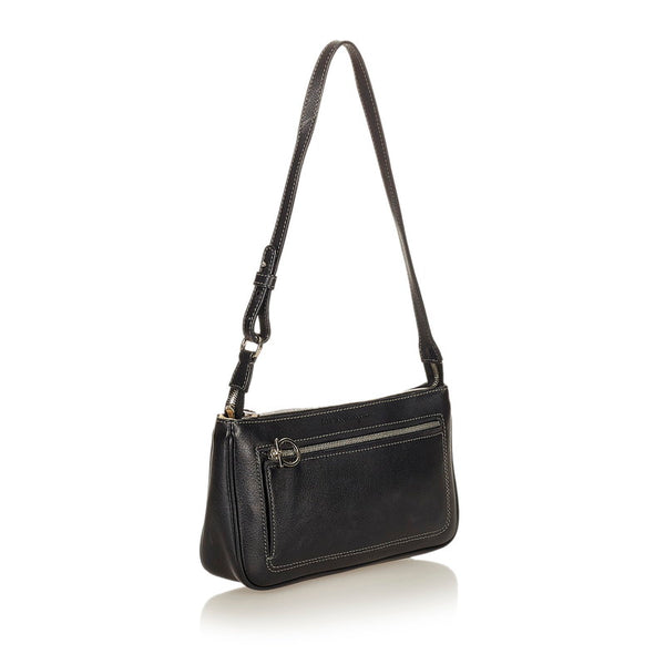 サルヴァトーレフェラガモ ガンチーニ ショルダーバッグ AU-21/4315 ブラック レザー レディース Salvatore Ferragamo 【中古】