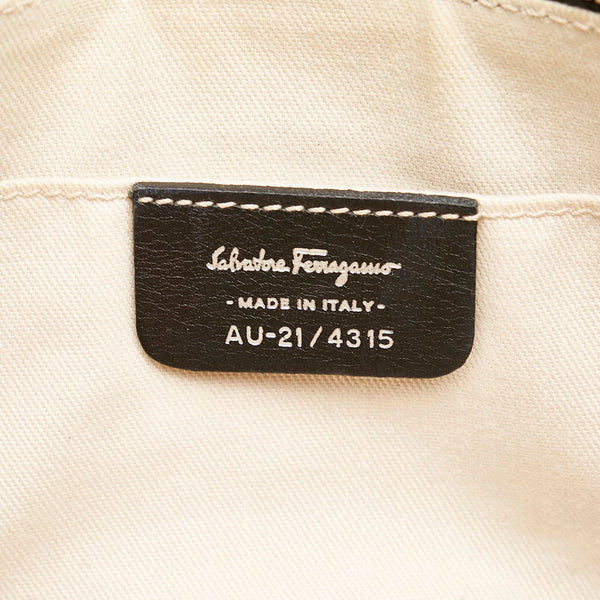 サルヴァトーレフェラガモ ガンチーニ ショルダーバッグ AU-21/4315 ブラック レザー レディース Salvatore Ferragamo 【中古】