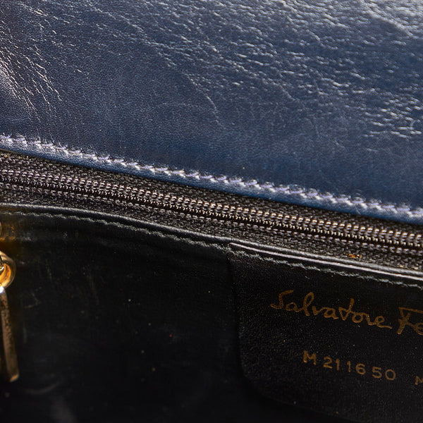 サルヴァトーレフェラガモ チェーン ハンドバッグ M211650 ブラック レザー レディース Salvatore Ferragamo 【中古】