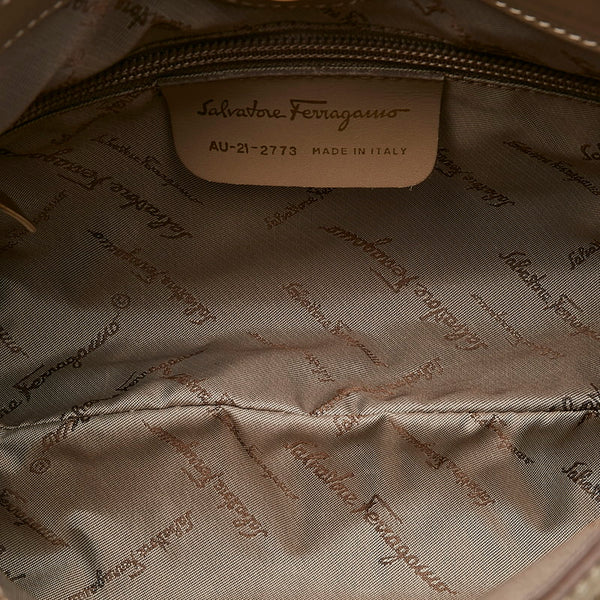 サルヴァトーレフェラガモ ショルダーバッグ AU-21-2773 ベージュ スウェード レザー レディース Salvatore Ferragamo 【中古】