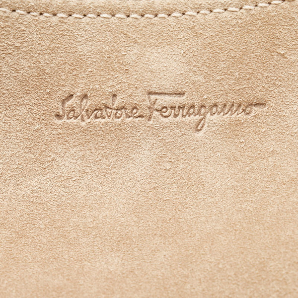 サルヴァトーレフェラガモ ショルダーバッグ AU-21-2773 ベージュ スウェード レザー レディース Salvatore Ferragamo 【中古】