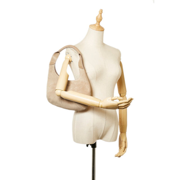 サルヴァトーレフェラガモ ショルダーバッグ AU-21-2773 ベージュ スウェード レザー レディース Salvatore Ferragamo 【中古】