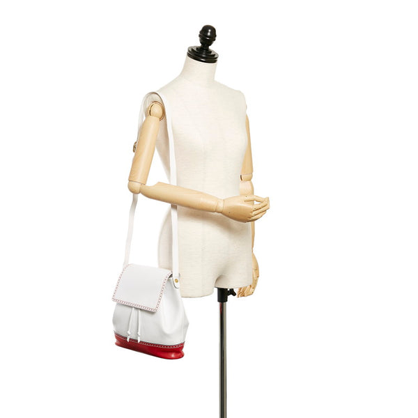 サルヴァトーレフェラガモ ショルダーバッグ L21 9028 ホワイト レザー レディース Salvatore Ferragamo 【中古】