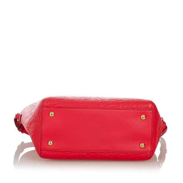 サルヴァトーレフェラガモ ボニー ハンドバッグ ショルダーバッグ 2WAY RE-21 F963 レッド レザー レディース Salvatore Ferragamo 【中古】