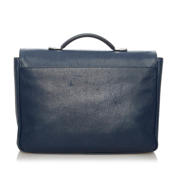 サルヴァトーレフェラガモ FB-24 9351 ネイビー レザー ハンドバッグ ショルダーバッグ 2WAY  メンズ Salvatore Ferragamo 【中古】