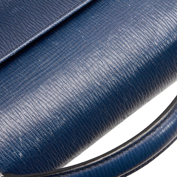 サルヴァトーレフェラガモ FB-24 9351 ネイビー レザー ハンドバッグ ショルダーバッグ 2WAY  メンズ Salvatore Ferragamo 【中古】