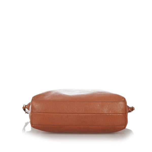 サルヴァトーレフェラガモ ダブルガンチーニ トートバッグ ショルダーバッグ２way AB-21 F651 ブラウン レザー レディース Salvatore Ferragamo 【中古】