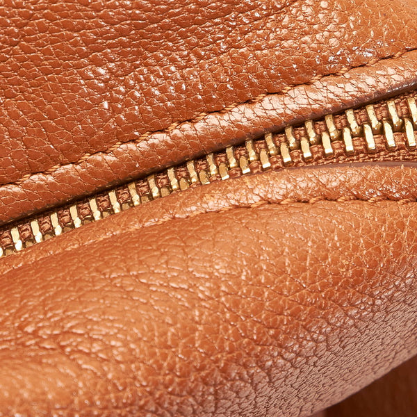 サルヴァトーレフェラガモ ダブルガンチーニ トートバッグ ショルダーバッグ２way AB-21 F651 ブラウン レザー レディース Salvatore Ferragamo 【中古】