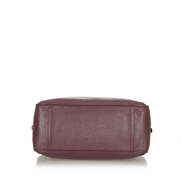 サルヴァトーレフェラガモ ガンチーニ トートバック ハンドバック パープル レザー レディース Salvatore Ferragamo 【中古】