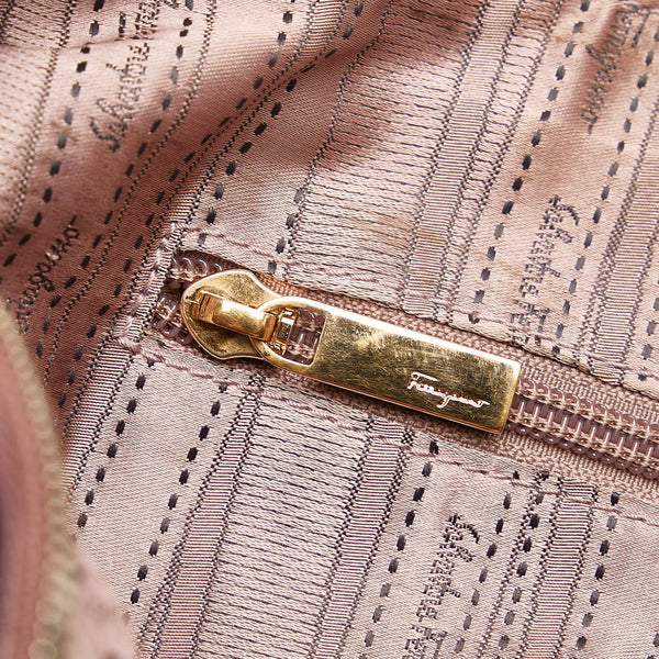 サルヴァトーレフェラガモ ガンチーニ トートバック ハンドバック パープル レザー レディース Salvatore Ferragamo 【中古】