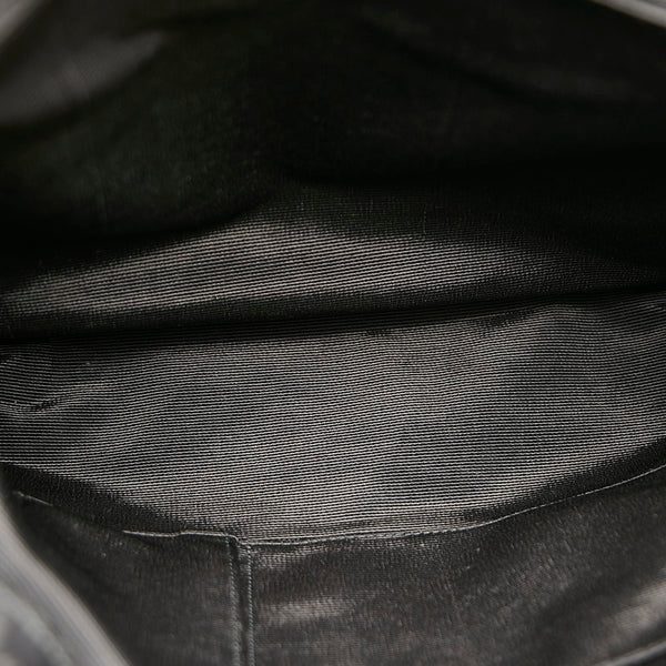 サルヴァトーレフェラガモ ヴァラリボン トートバッグ AU-21 C577 ブラック ナイロン レザー スパンコール レディース Salvatore Ferragamo 【中古】