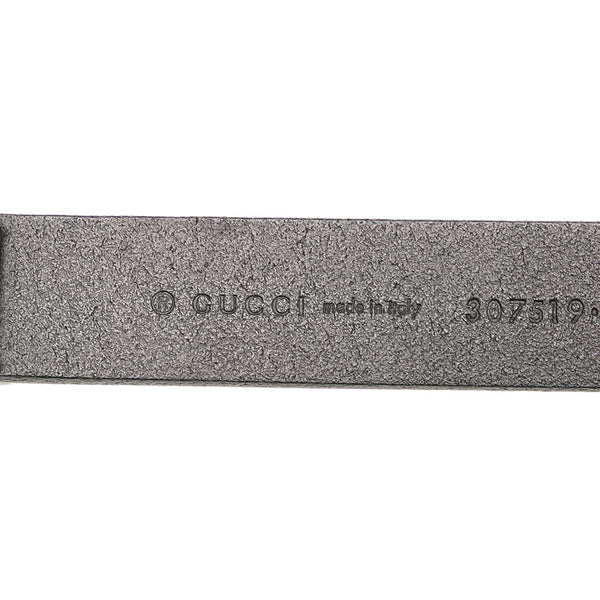 グッチ ベルト 307519 ブラック レザー レディース GUCCI 【中古】