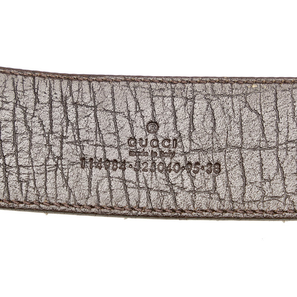 グッチ GGスプリーム インターロッキングG 114984 ベージュ PVC レザー ベルト メンズ GUCCI 【中古】