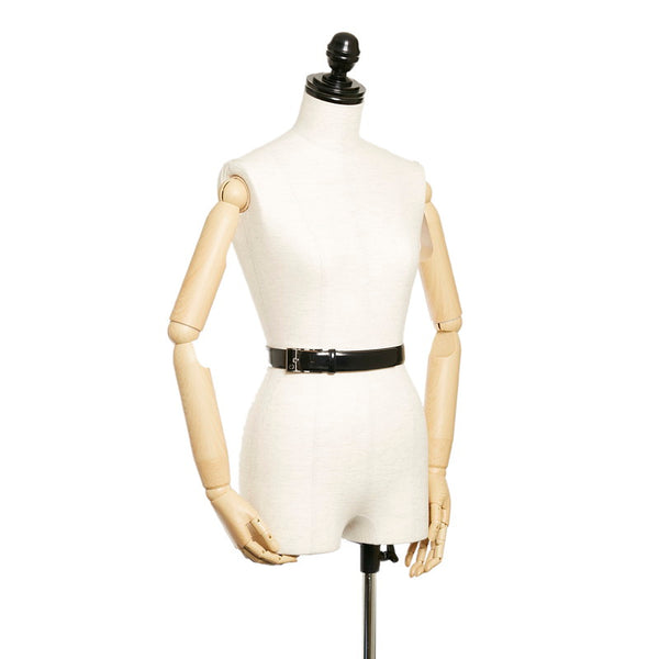 グッチ ベルト 189804 ブラック レザー メタル メンズ GUCCI 【中古】