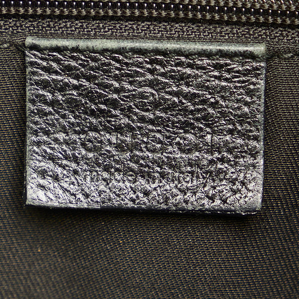 グッチ GGキャンバス 130942 ブラック キャンバス レザー ボストンバッグ レディース GUCCI 【中古】