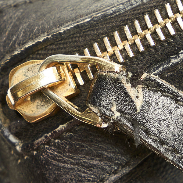 グッチ GGキャンバス 130942 ブラック キャンバス レザー ボストンバッグ レディース GUCCI 【中古】