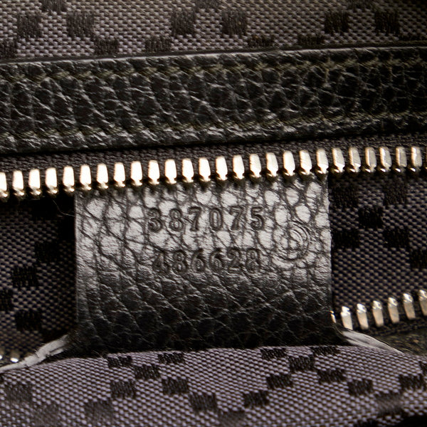 グッチ 387075 ブラック レザー クラッチバッグ メンズ GUCCI 【中古】