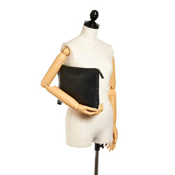 グッチ 387075 ブラック レザー クラッチバッグ メンズ GUCCI 【中古】