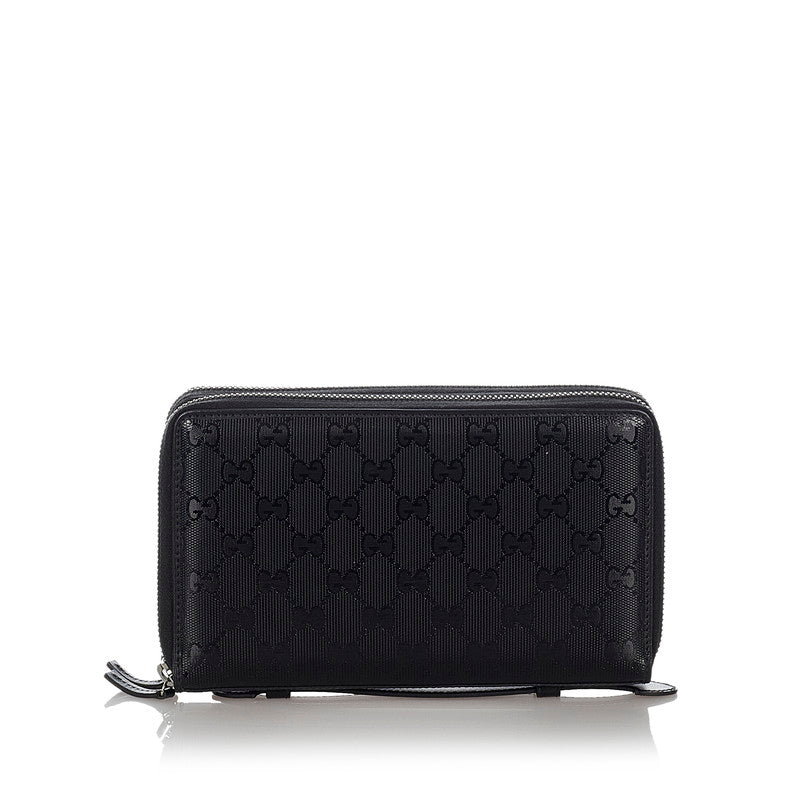 グッチ GGインプリメ 395474 ブラック PVC レザー トラベルケース メンズ GUCCI 【中古】