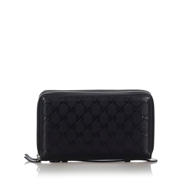 グッチ GGインプリメ 395474 ブラック PVC レザー トラベルケース メンズ GUCCI 【中古】